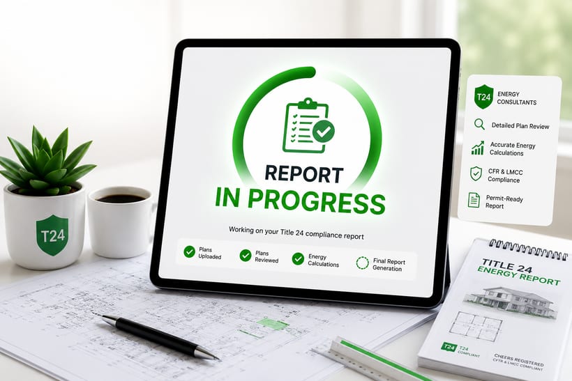 Our team reviews your architectural plans and prepares your Title 24 compliance report
